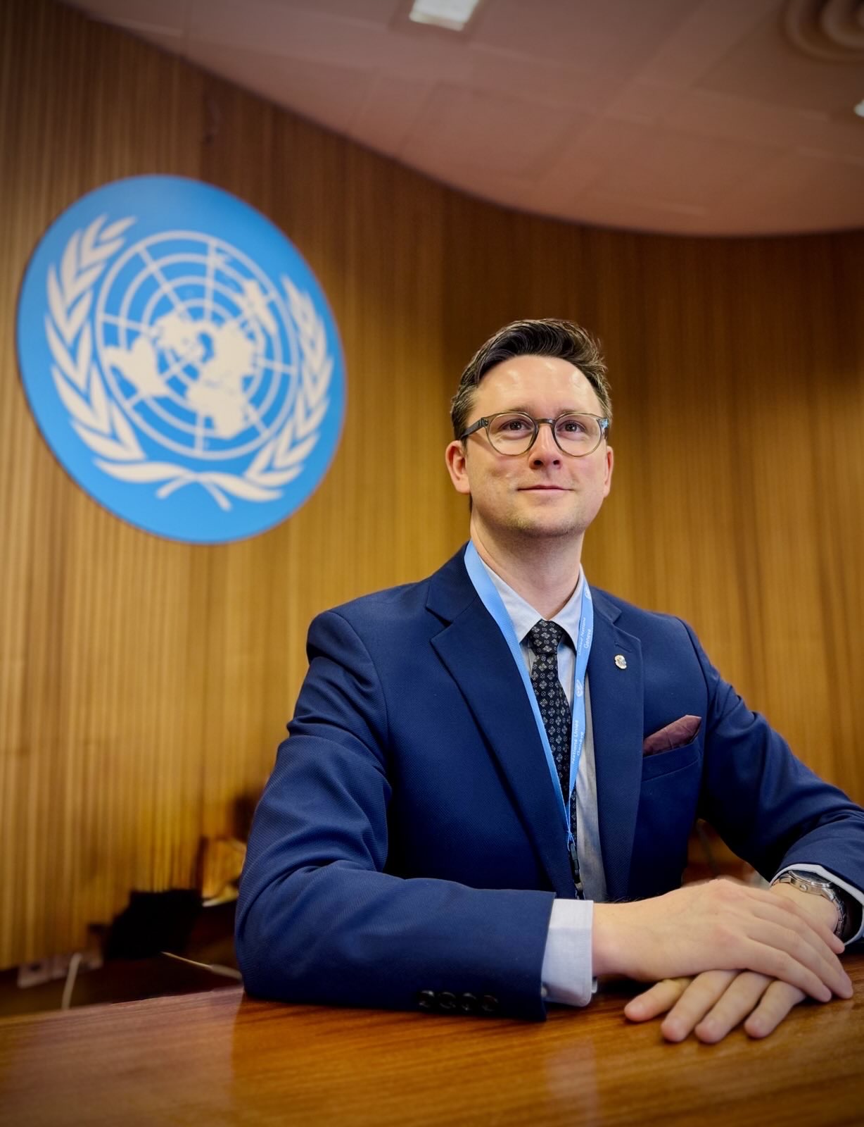 Anders Reagan, Founding Director of the Institute for Global Peacecraft, photographed at the United Nations